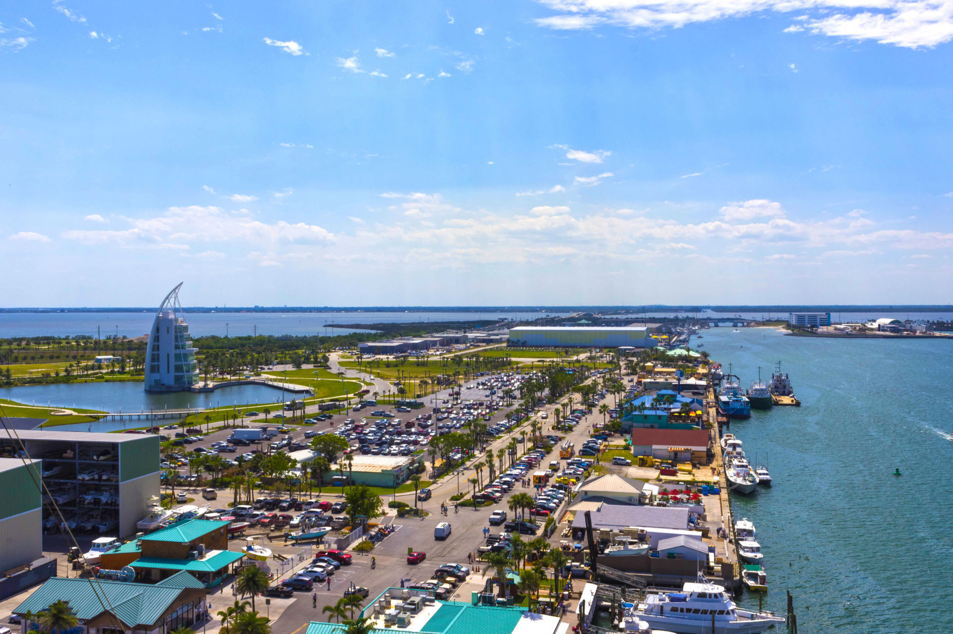 aerial view of port canaveral